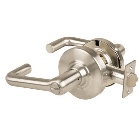 Schlage Grade 1 Bath/Bedroom Privacy Lock, Tubular Lever, Non-Keyed, Satin Nickel Finish, Non-Handed ND40S TLR 619